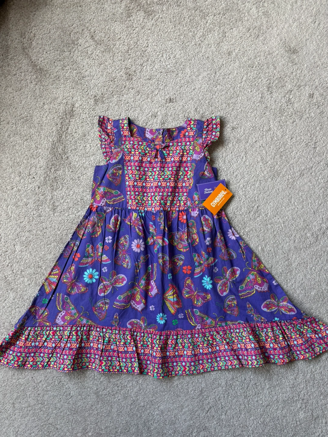 Gymboree Girls Purple Butterfly Dress with Purse - Size 5T - photo 2