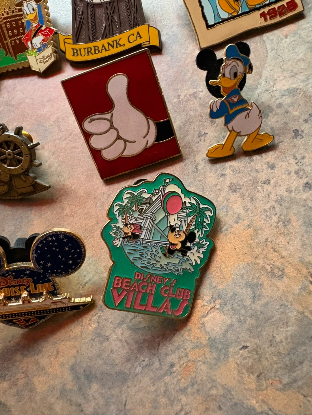 Vintage Walt Disney pins Mickey Mouse Donald Duck Disneyland - photo 3