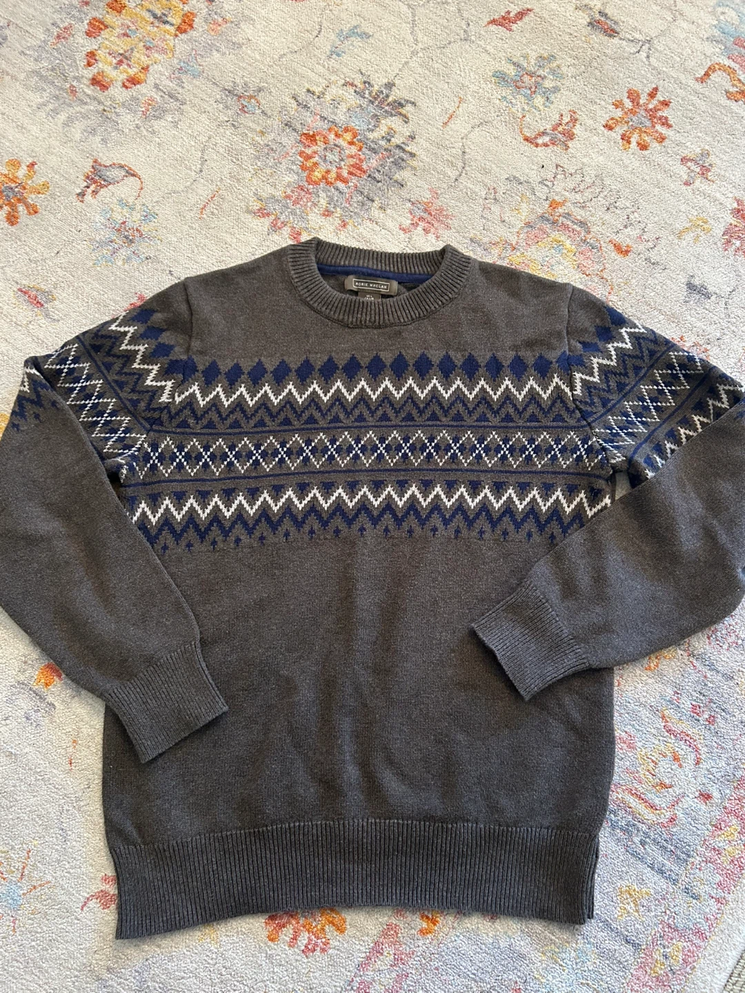 ROSIE MAEGAN Crew Neck Fair Isle Sweater