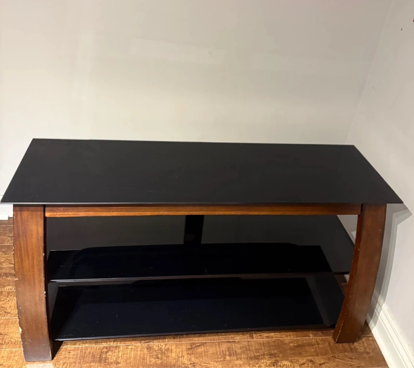 Wood and Glass TV Stand