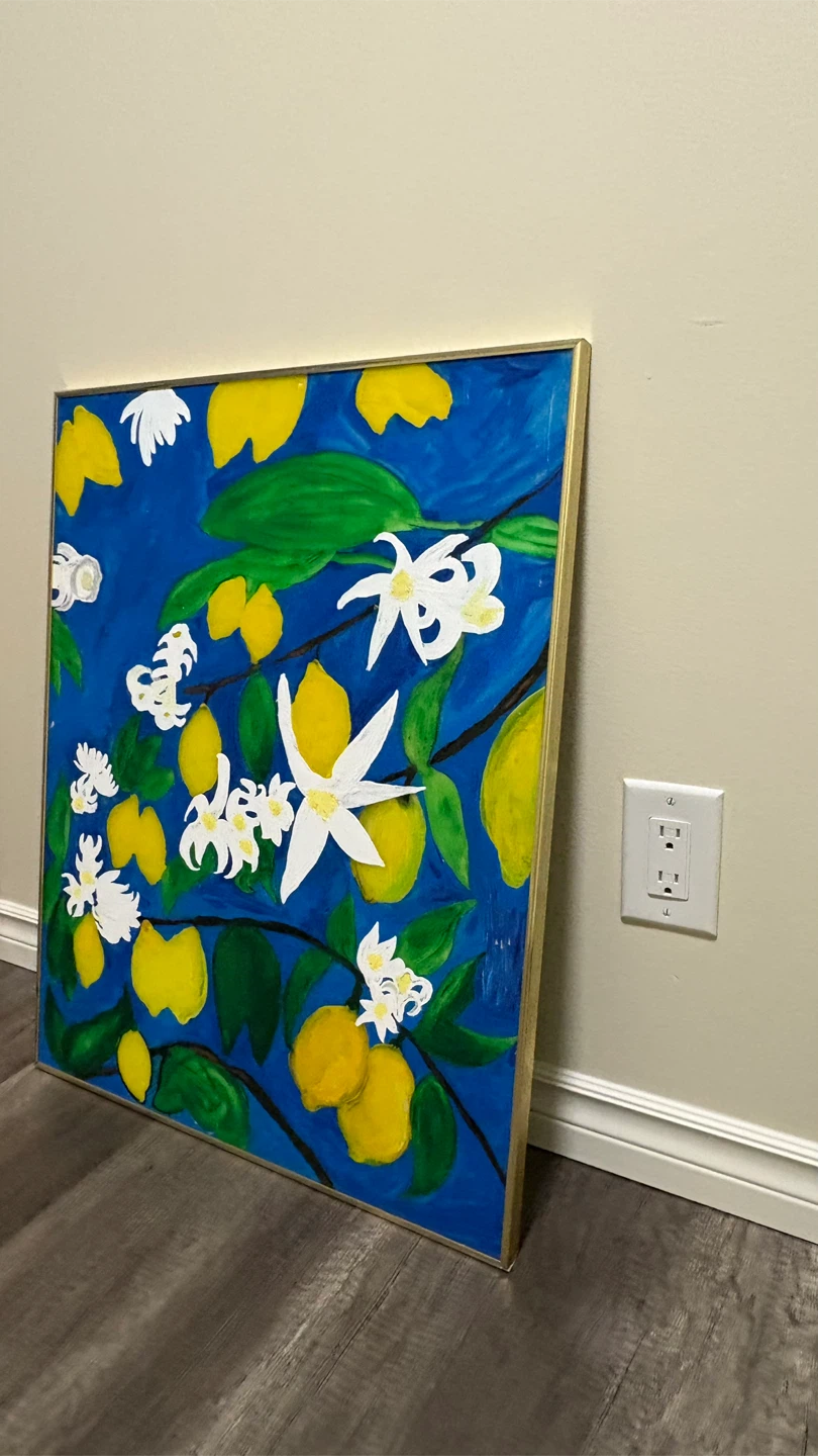 Framed Painting Acrylic on glass - photo 3