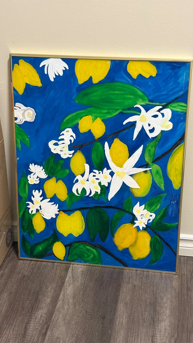 Framed Painting Acrylic on glass - photo 2
