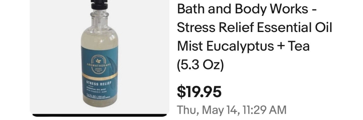 Bath and Body Works Stress Relief Essential Oil Mist - photo 2