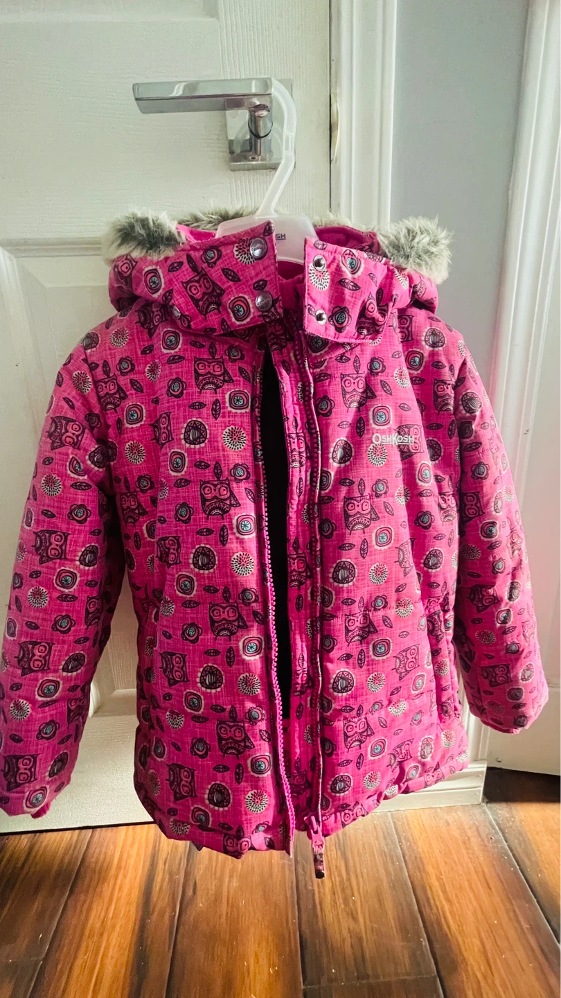 OshKosh B'gosh Pink Owl Print Winter Jacket