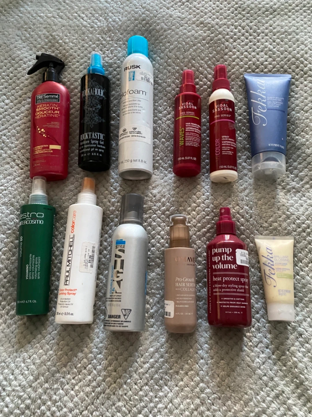 Assorted hair care products 8.00 each