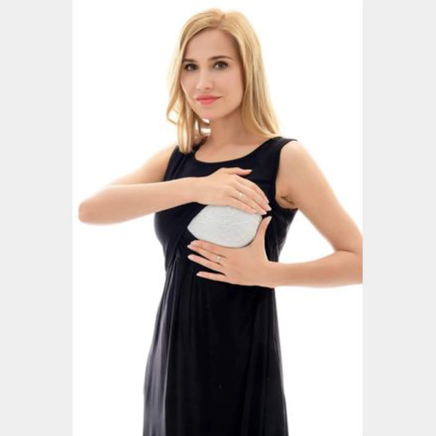 Women's Black Nursing Dress - photo 2