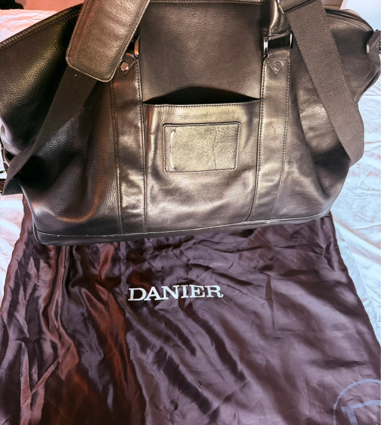 Danier Black Leather Tote Bag + Dust Bag - photo 3