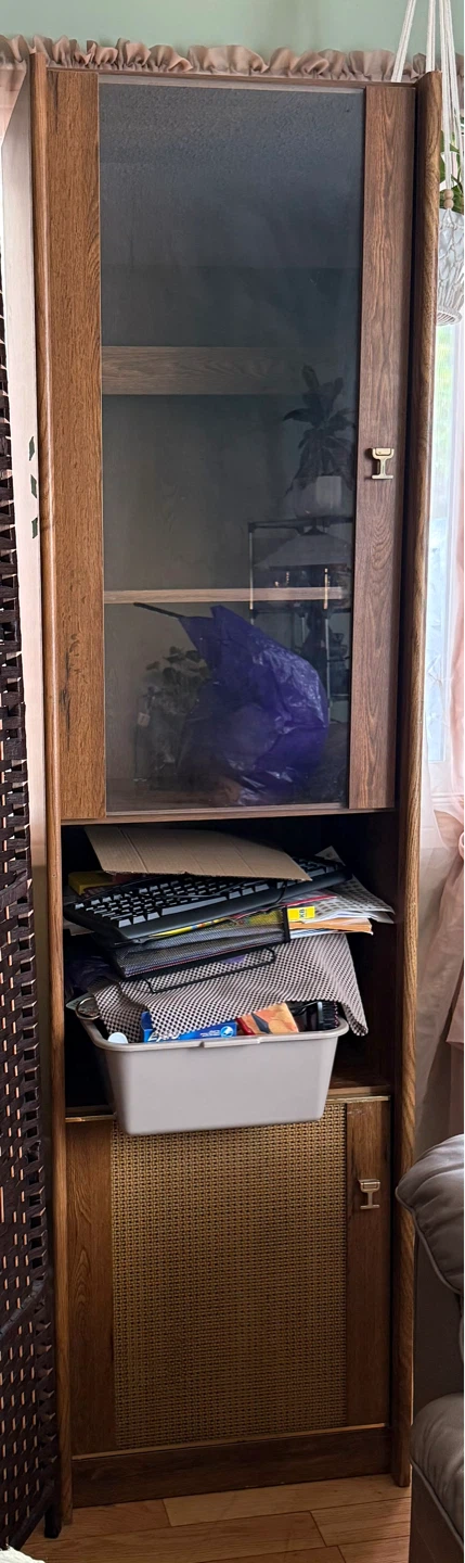 Tall cabinet with glass door and working lights. - photo 3
