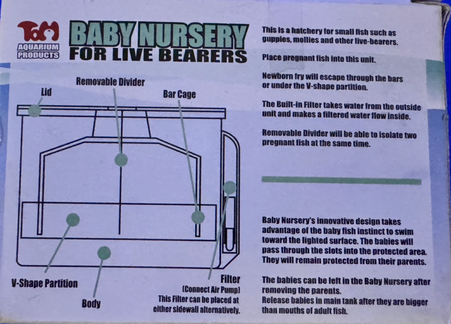 TOM Aquarium Products Baby Nursery Hatchery for Live Bearers - photo 2