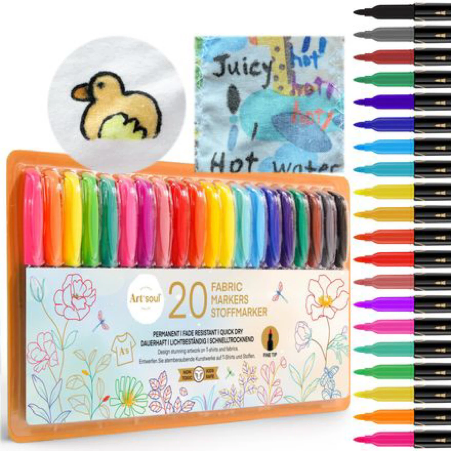 Art's soul 20 Fabric Markers