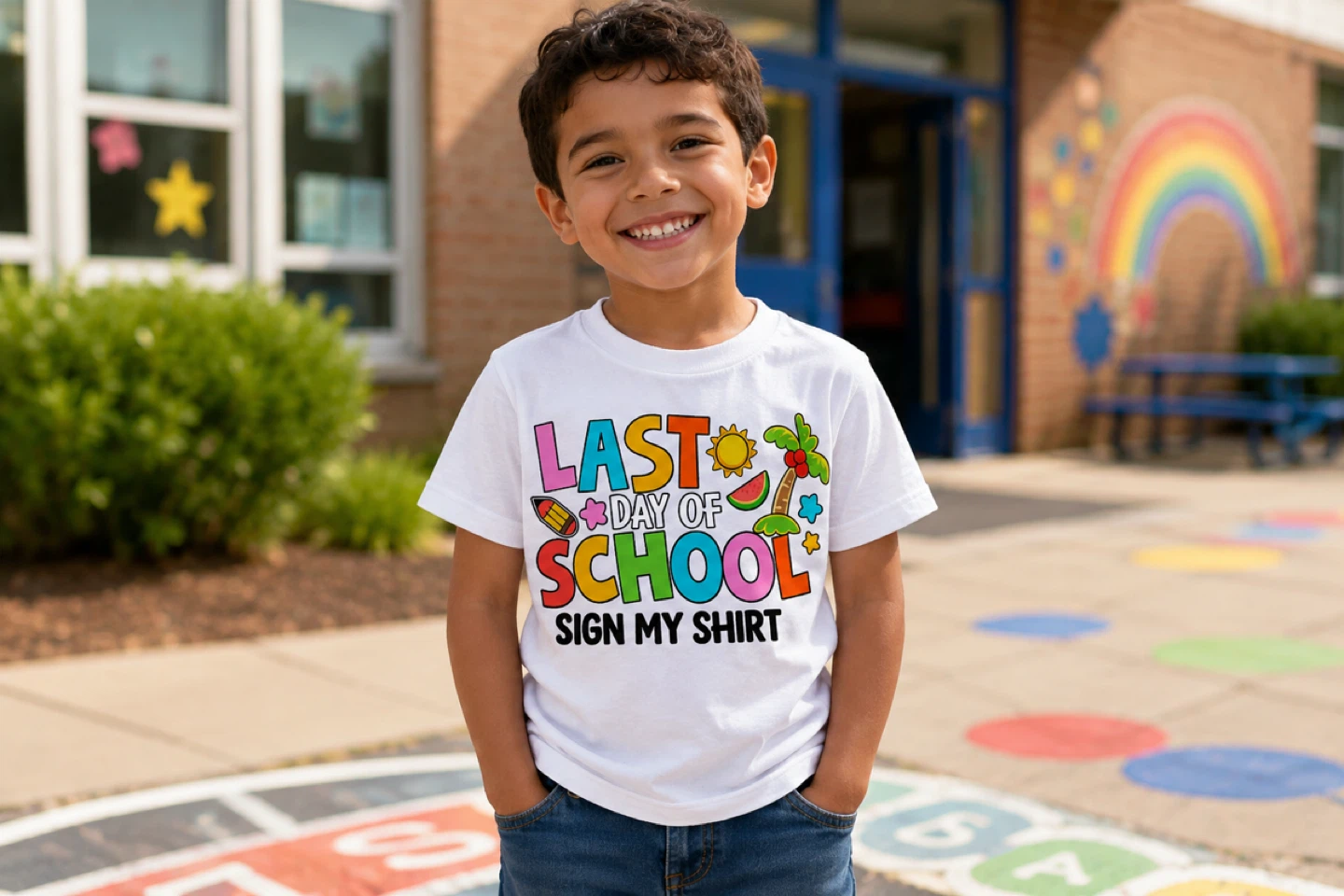 Last Day of School Sign My Shirt Graphic T-Shirt - photo 2