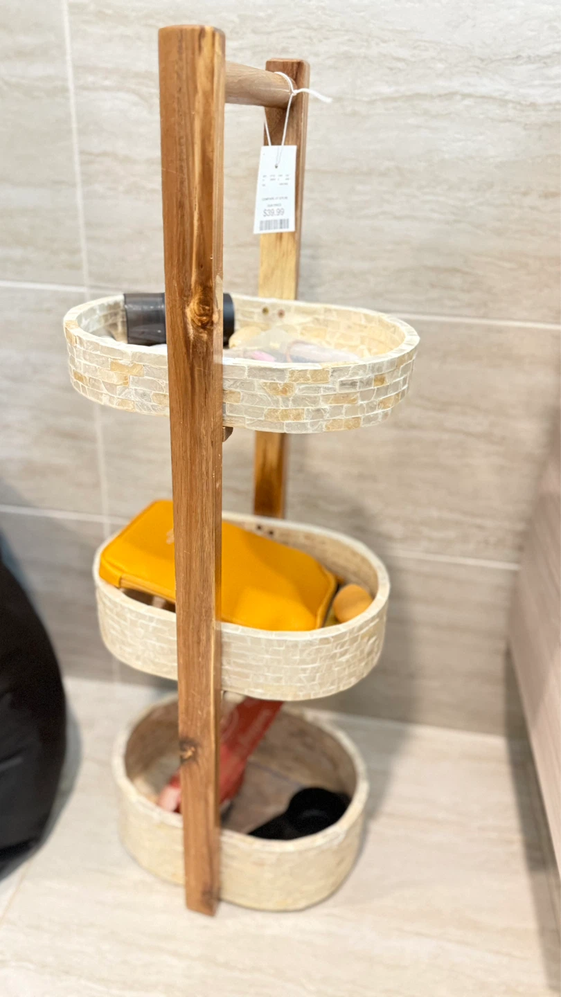3-Tier Wooden Bath Shelf