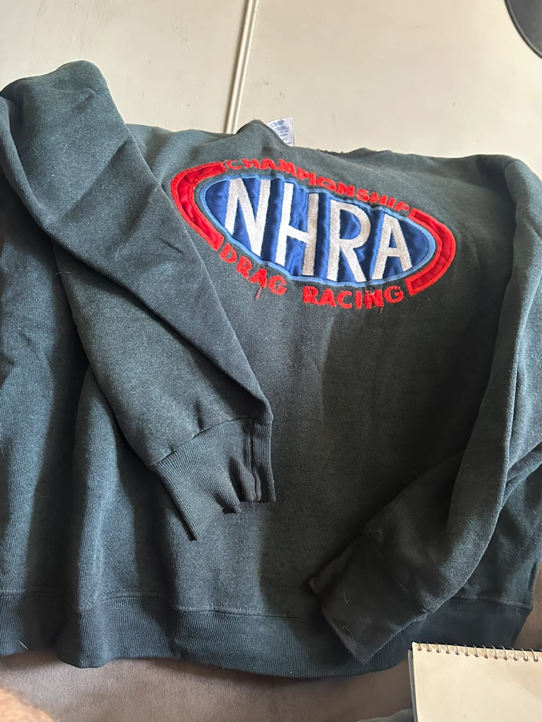 Vintage Navy NHRA Drag Racing Championship Sweatshirt  Size L