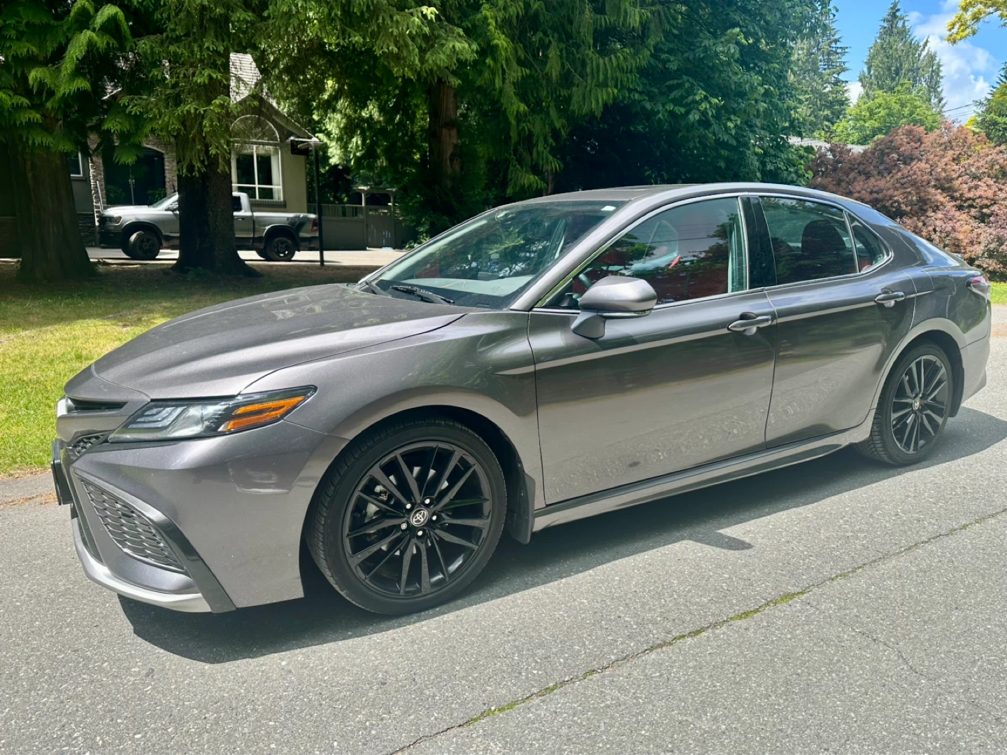 2022 Toyota Camry Hybrid XSE | Red Leather Interior
