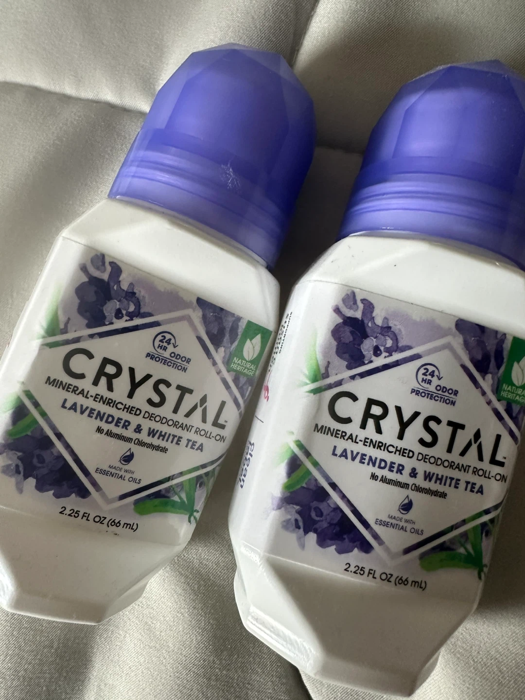Crystal Deodorant Roll-On Lavender & White Tea (2 Pack)