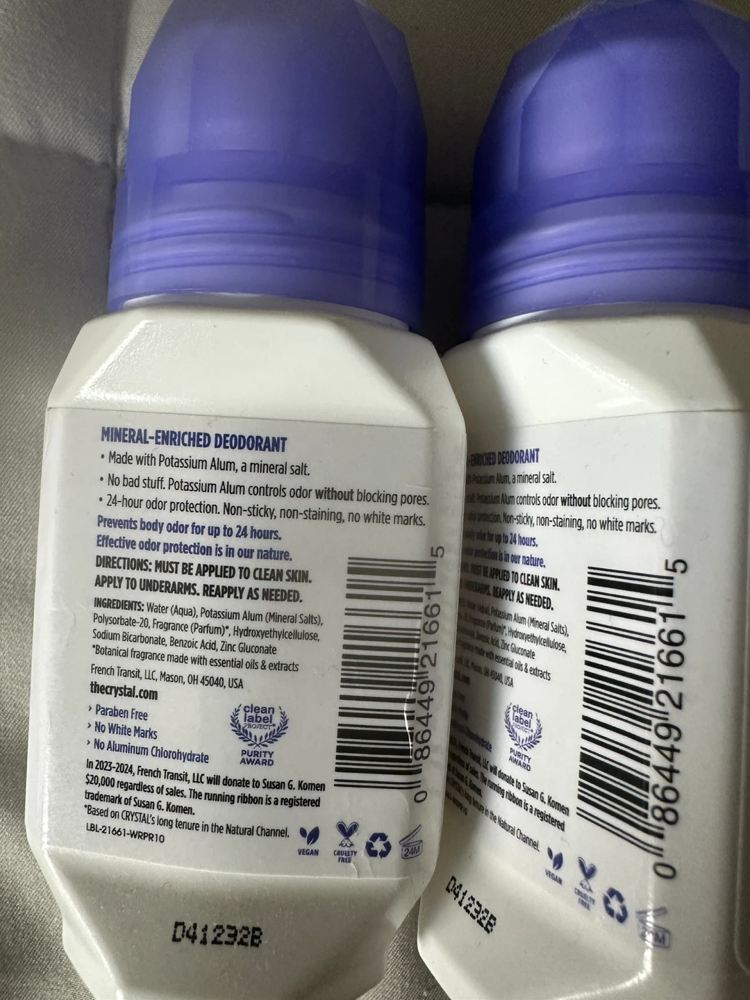 Crystal Deodorant Roll-On Lavender & White Tea (2 Pack) - photo 2