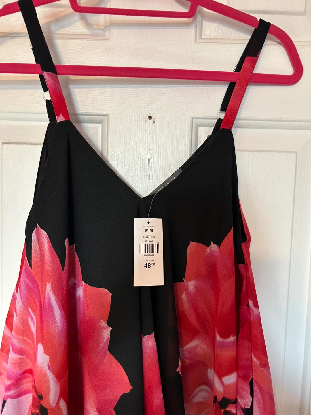 Suzy Shier Black and Pink Floral Dress - photo 2