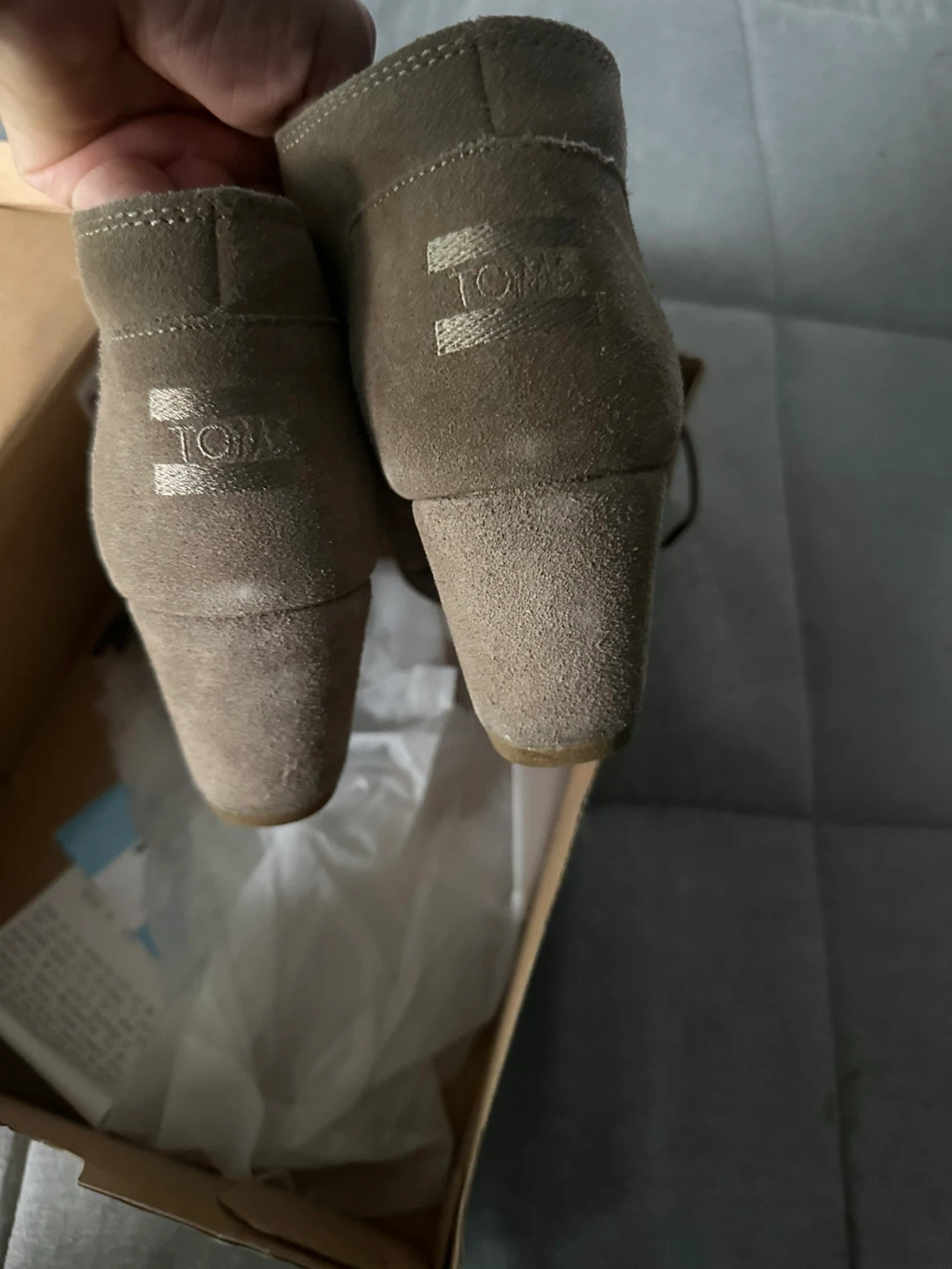 TOMS Suede Wedge Booties - photo 4