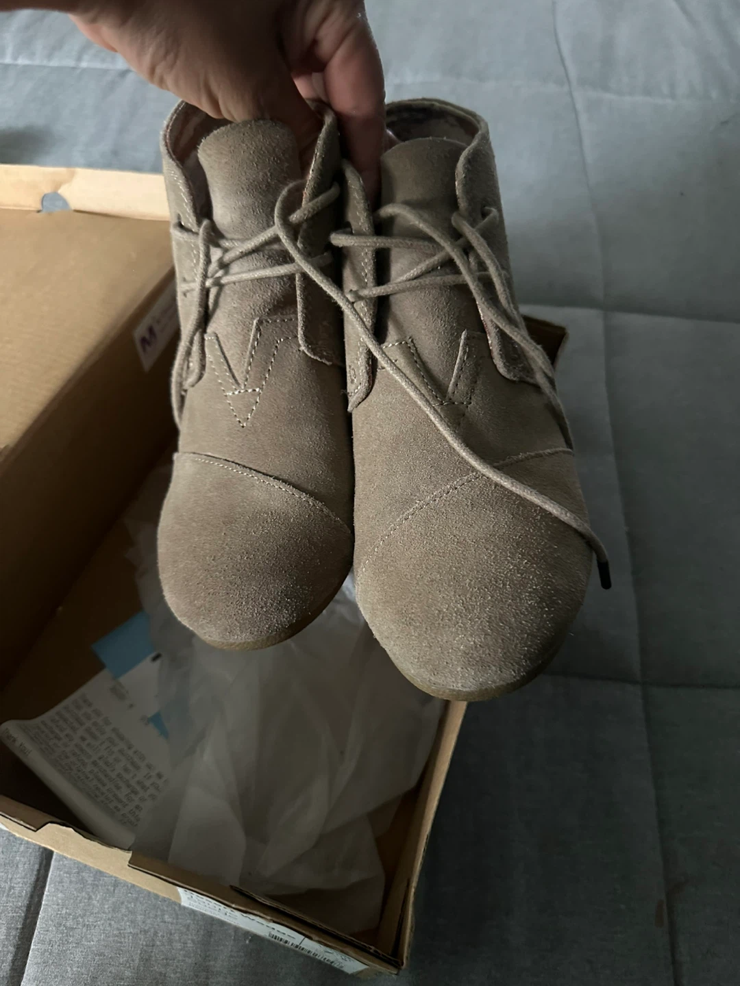 TOMS Suede Wedge Booties - photo 2