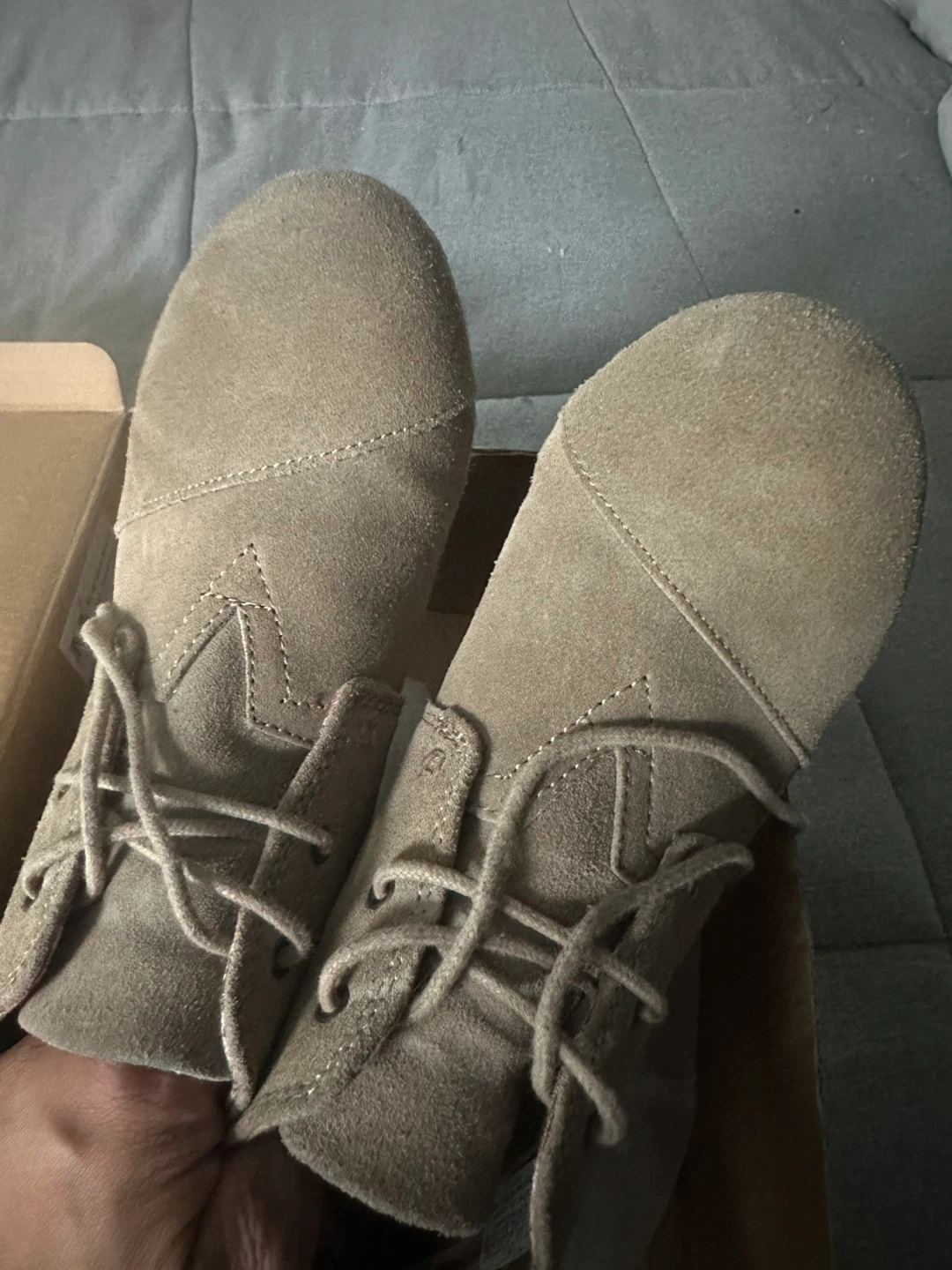 TOMS Suede Wedge Booties - photo 5