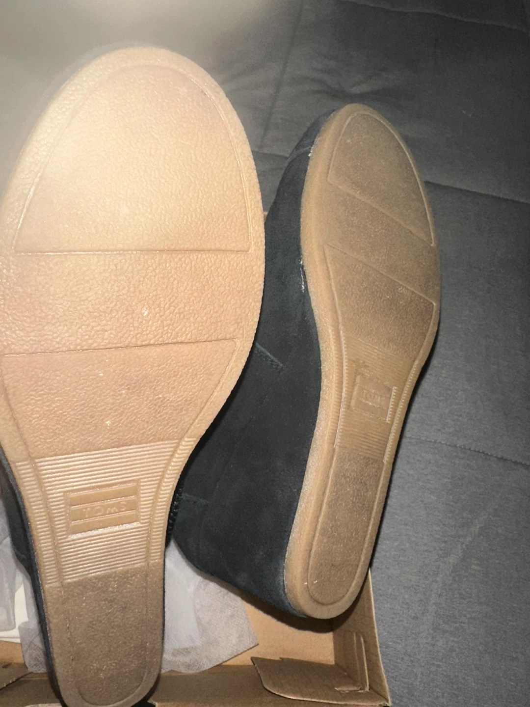 TOMS Black Suede Wedge Boots - photo 3