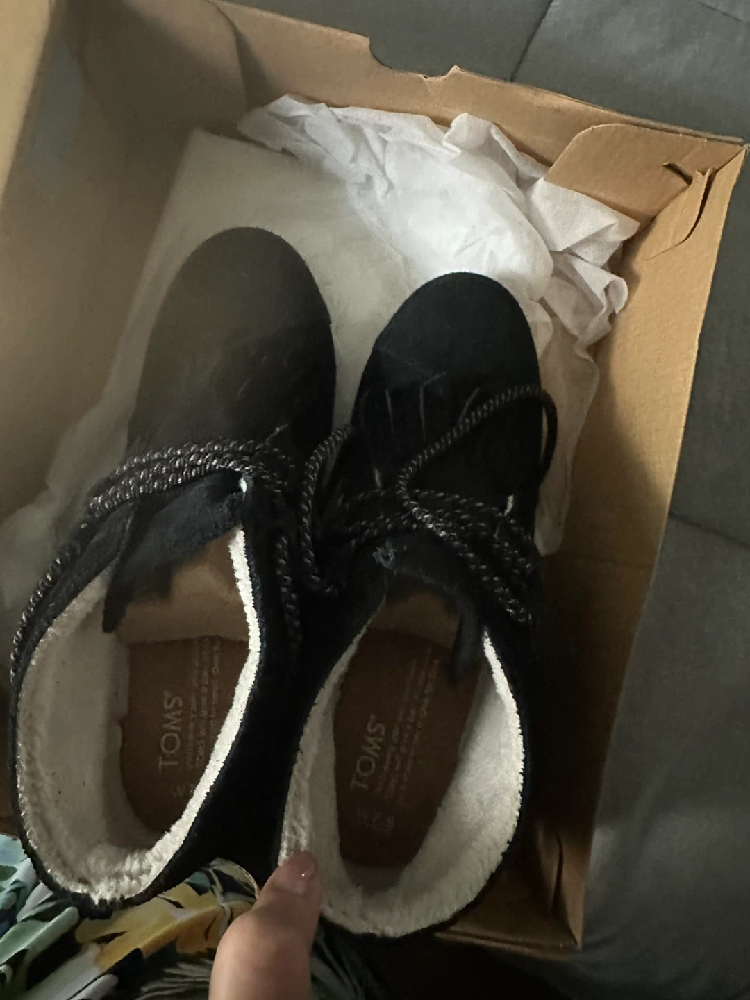 TOMS Black Suede Wedge Boots - photo 2