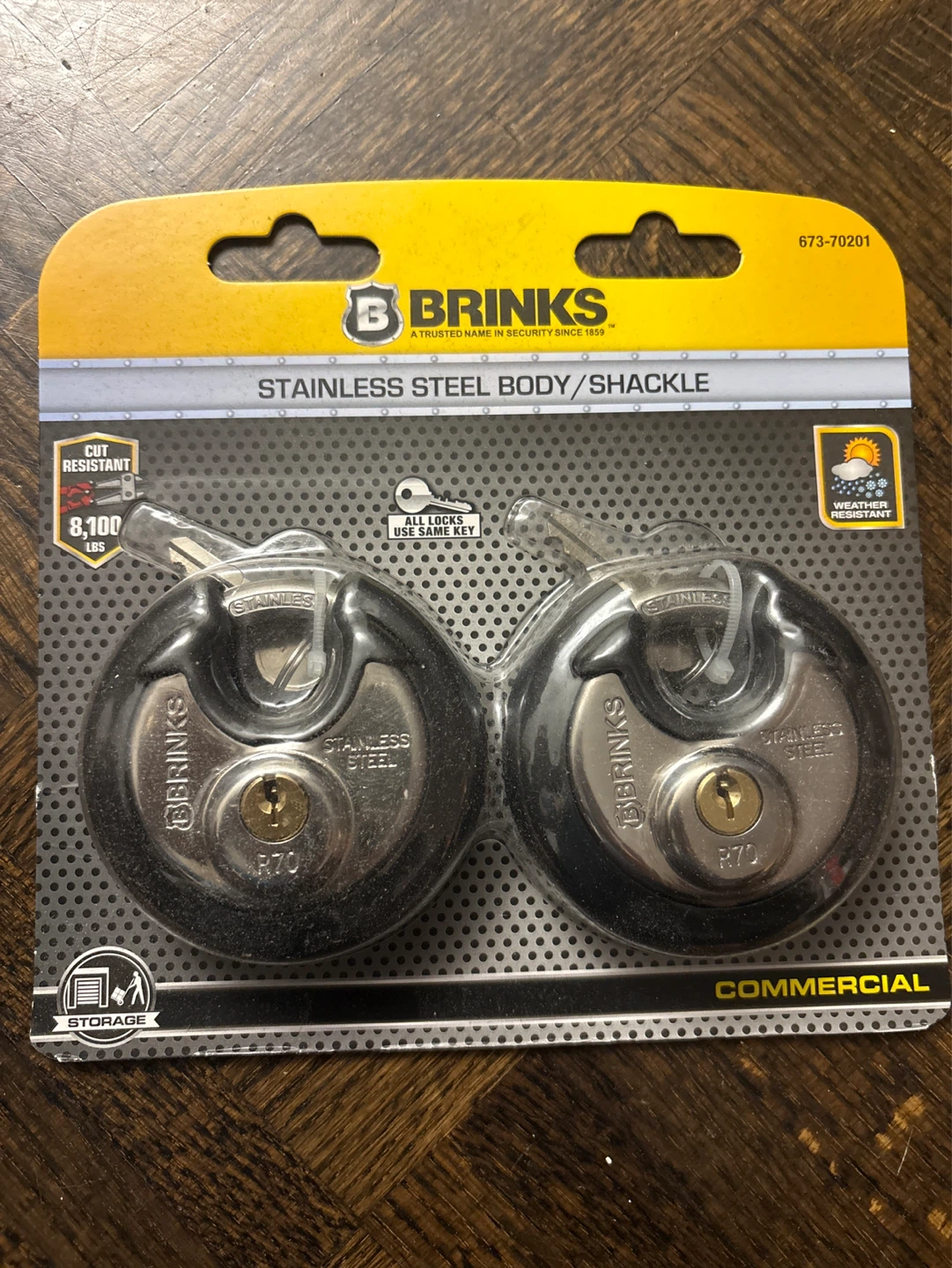 Brinks 2-3/4" Stainless Steel Padlocks (2 Pack)