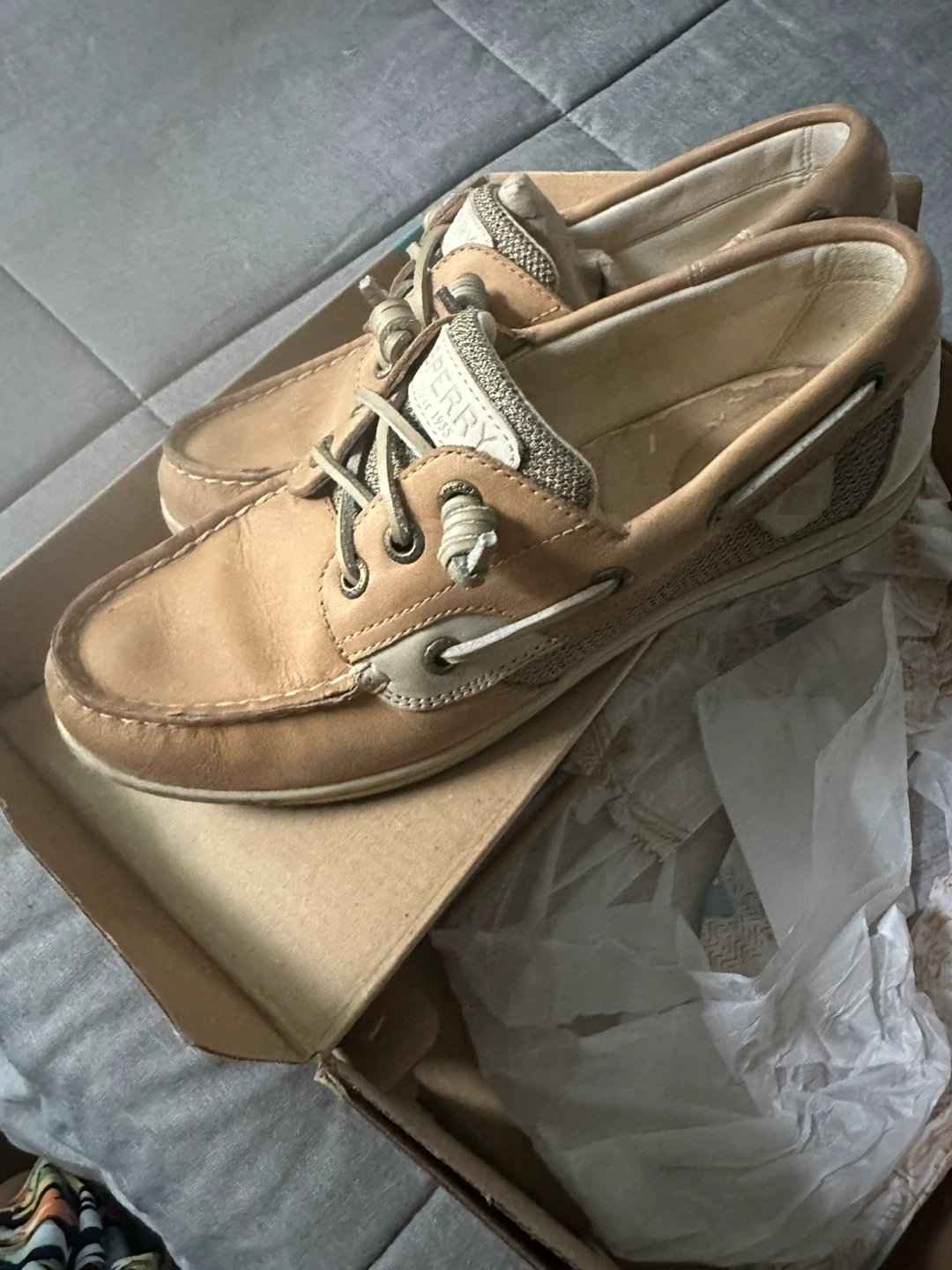 Sperry Linen/Oat Boat Shoes