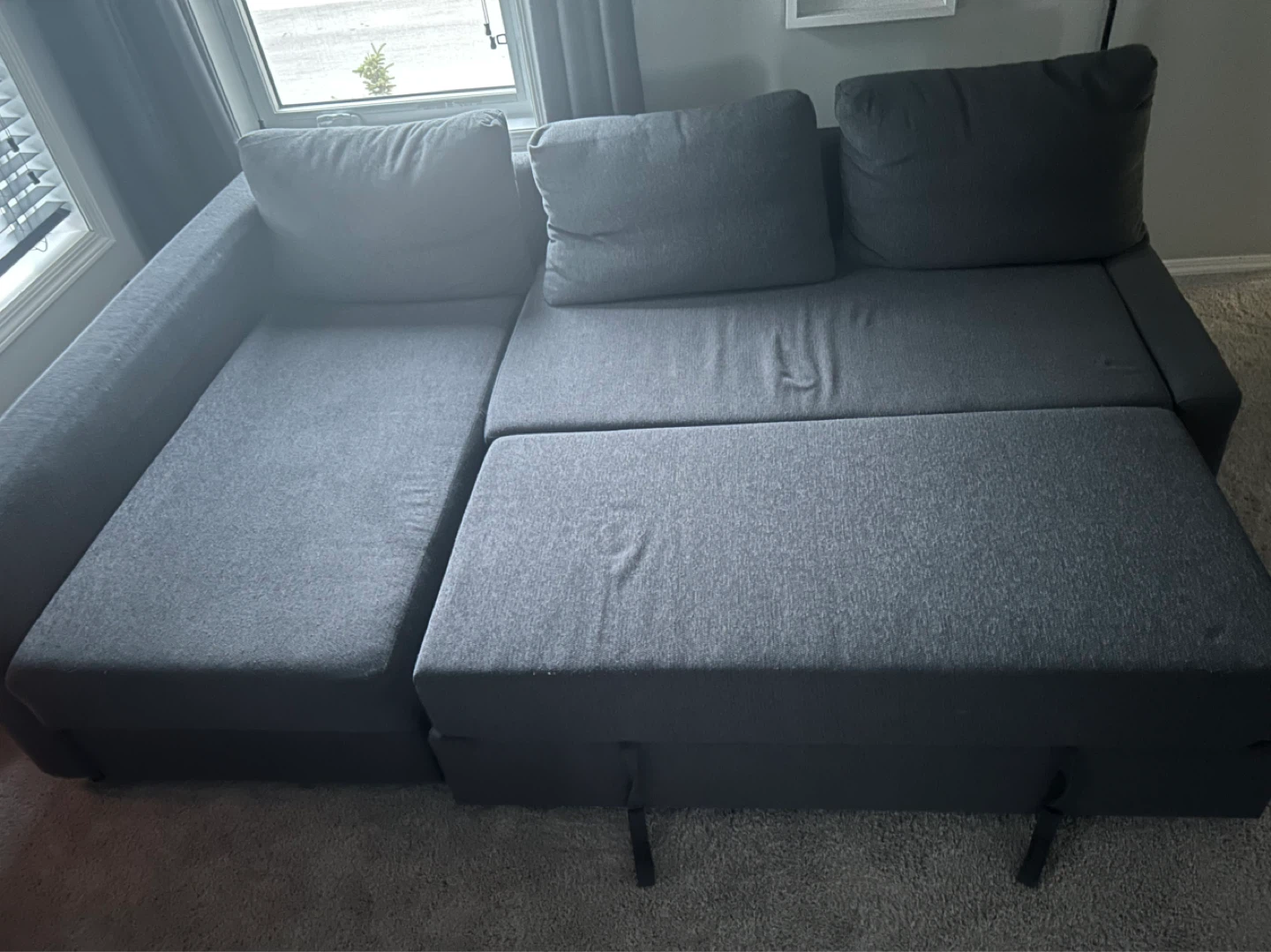 Grey Sectional Sofa with Storage - photo 2