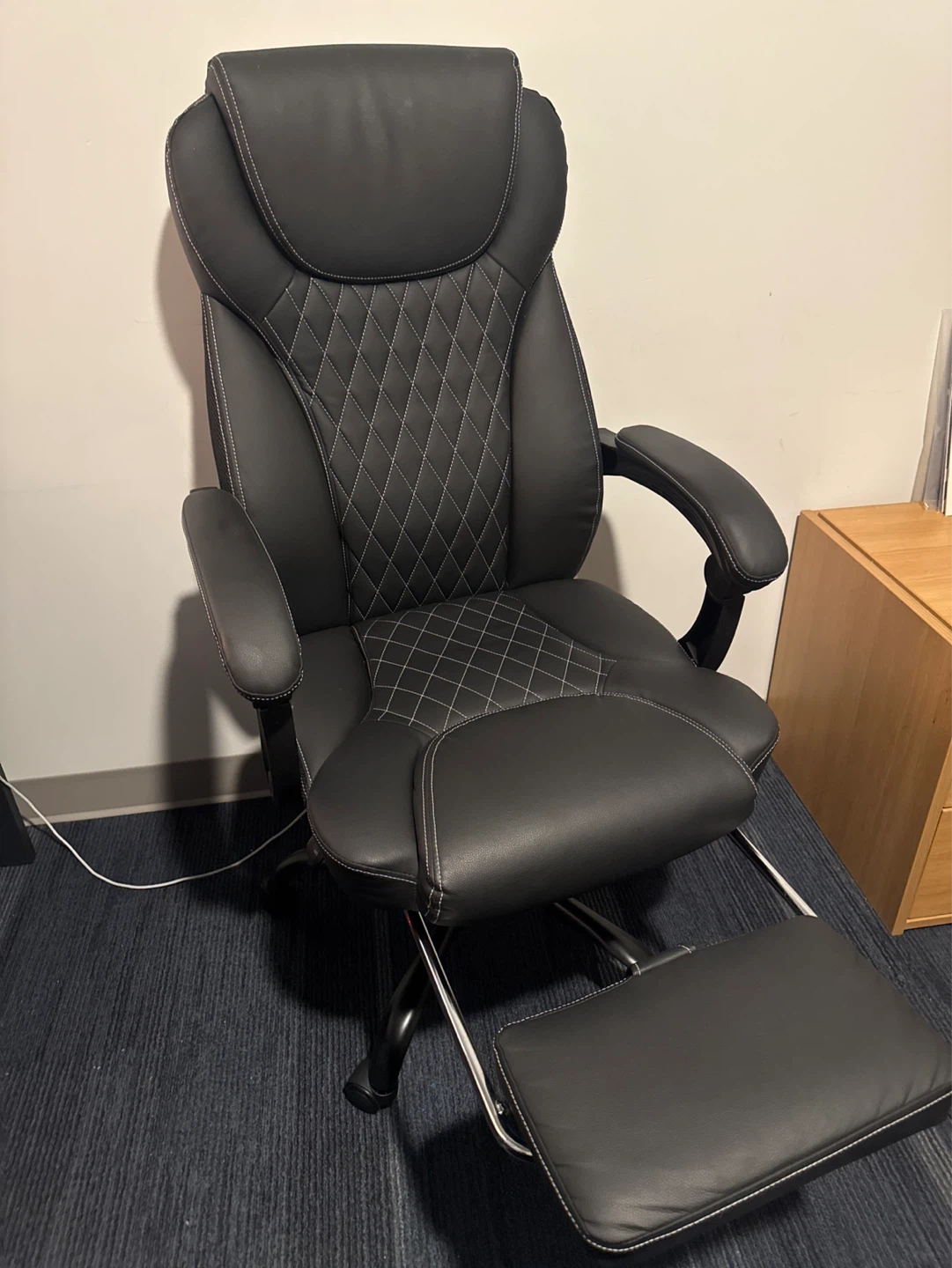Amseatec Office Chair with Footrest - Black - photo 3