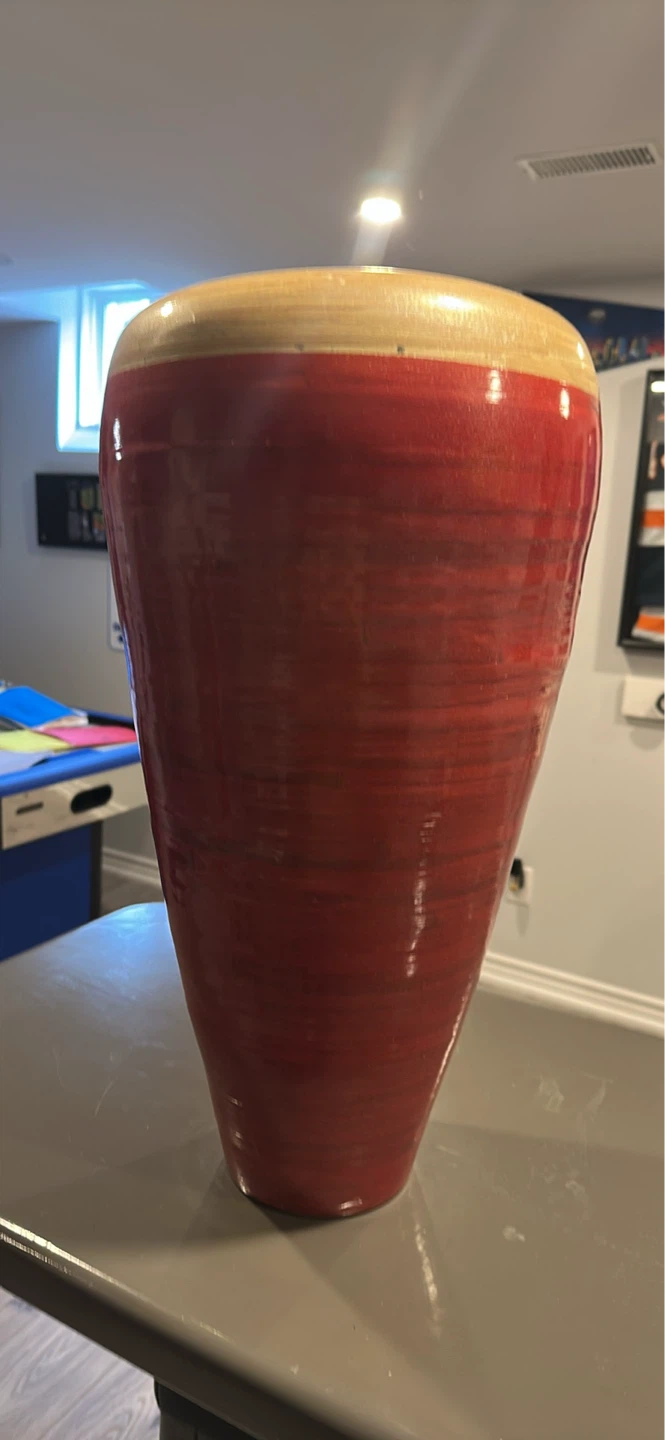Large Decorative Red Vase