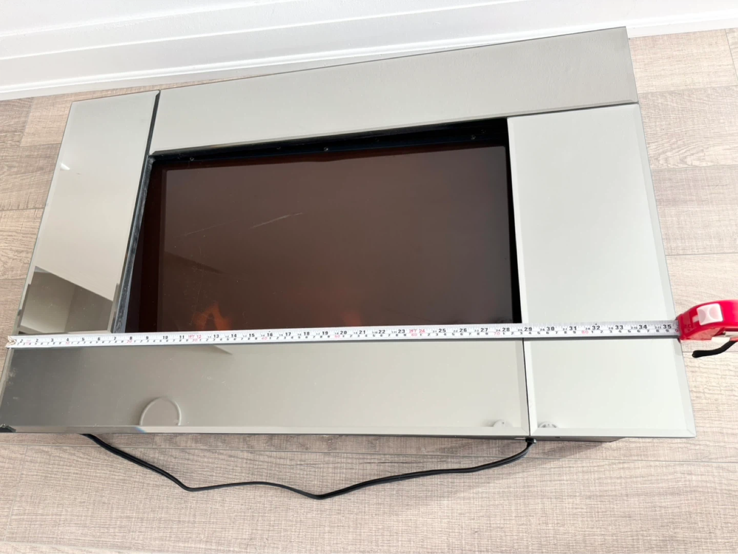 Mirrored Electric Fireplace Heater