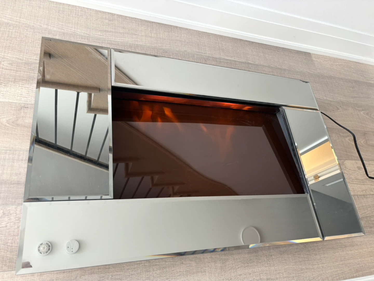 Mirrored Electric Fireplace Heater - photo 4