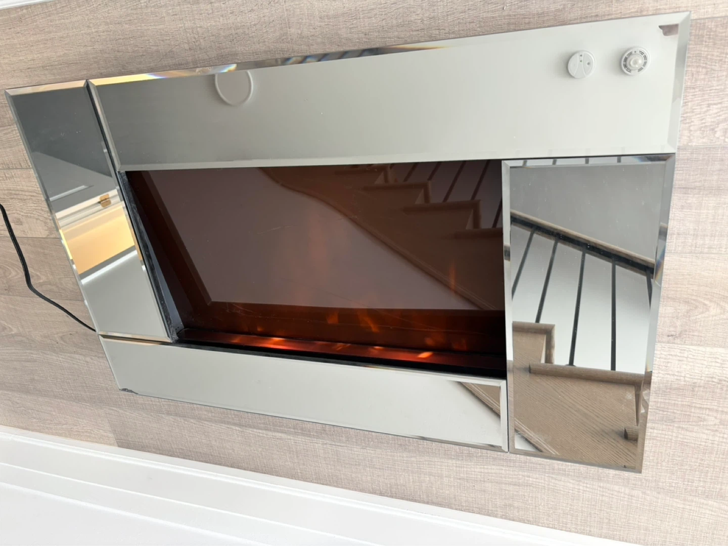 Mirrored Electric Fireplace Heater - photo 3