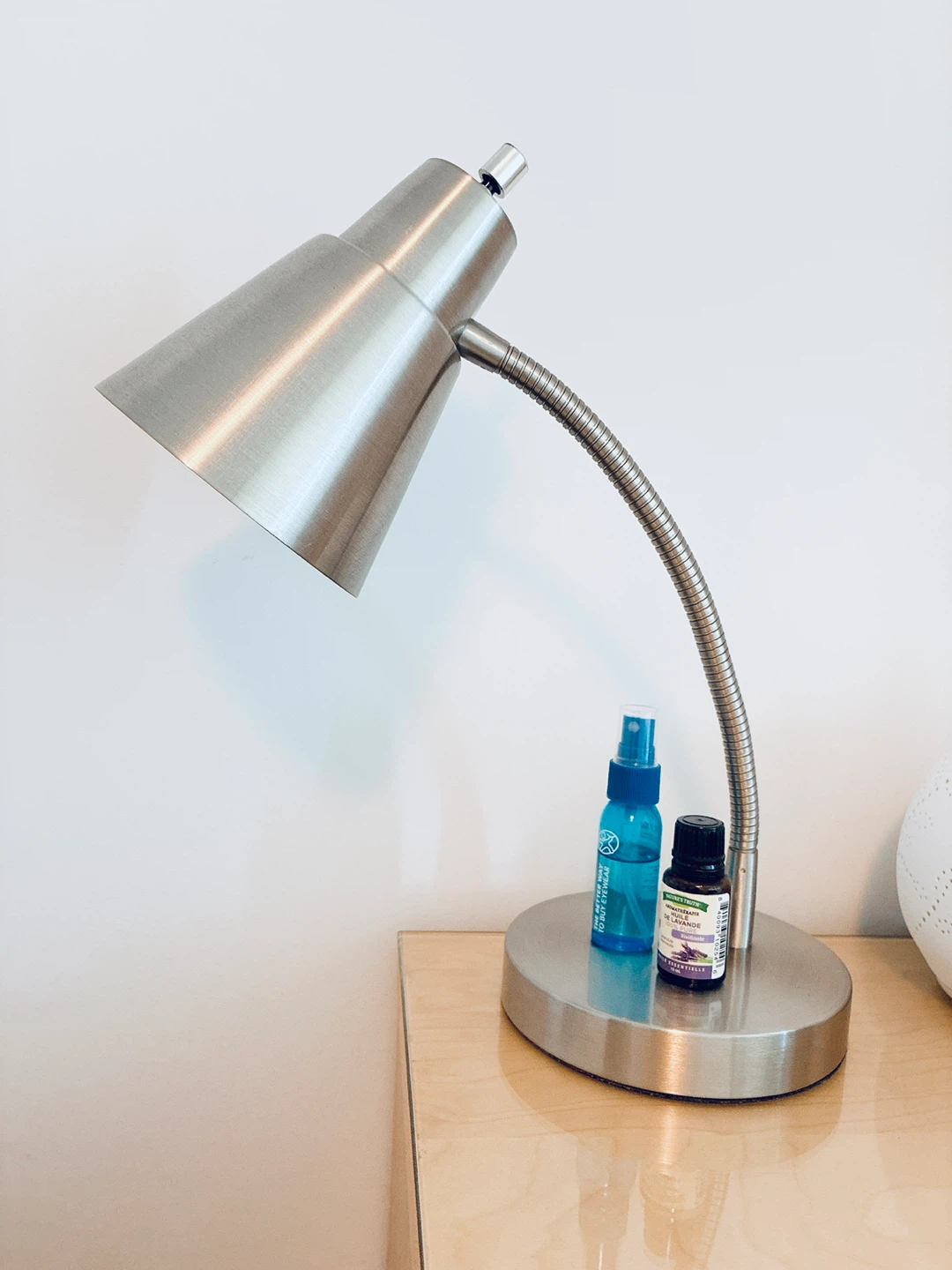 Silver Gooseneck Desk Lamp