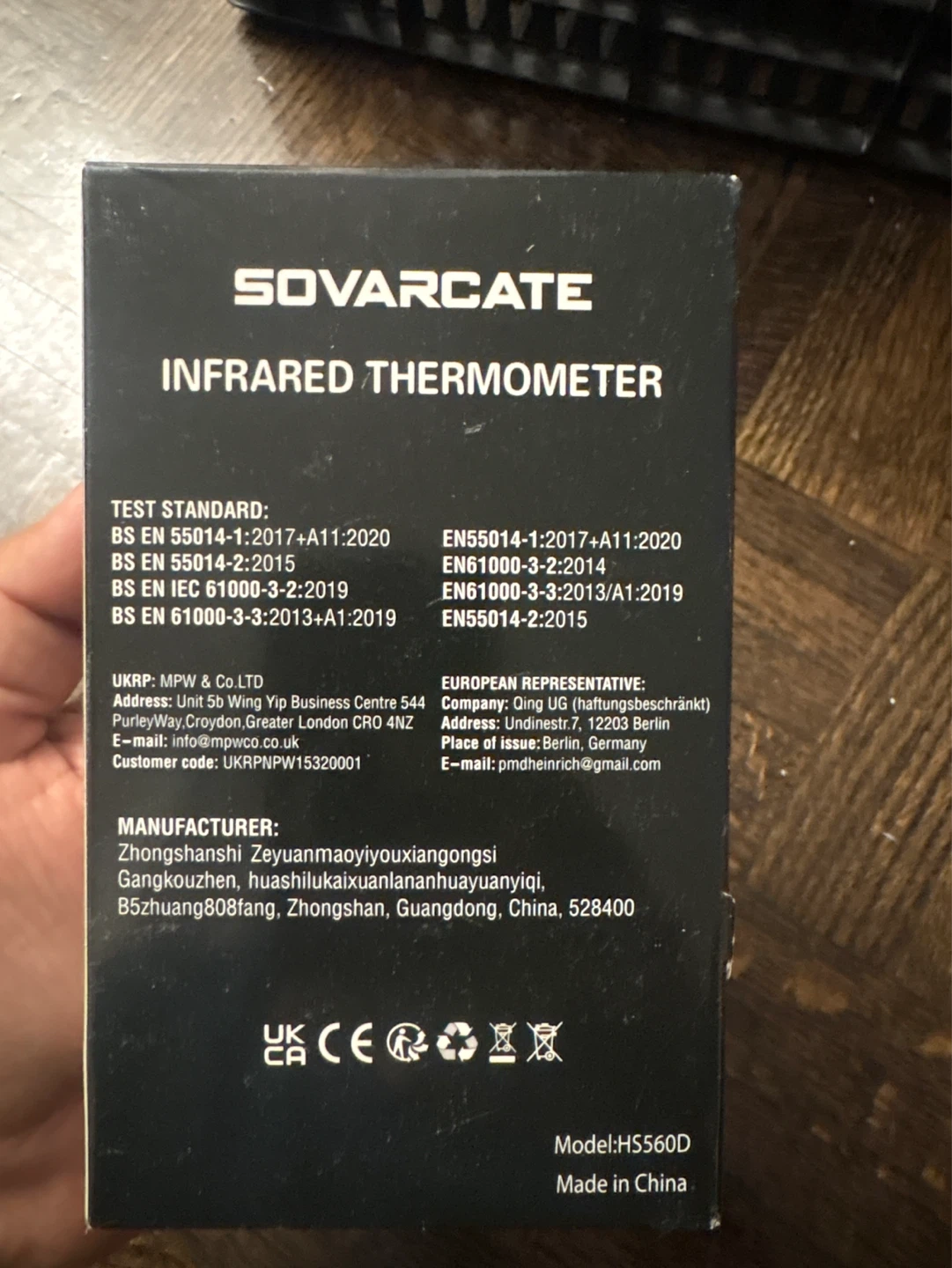 SOVARCATE Infrared Thermometer HS560D - photo 3
