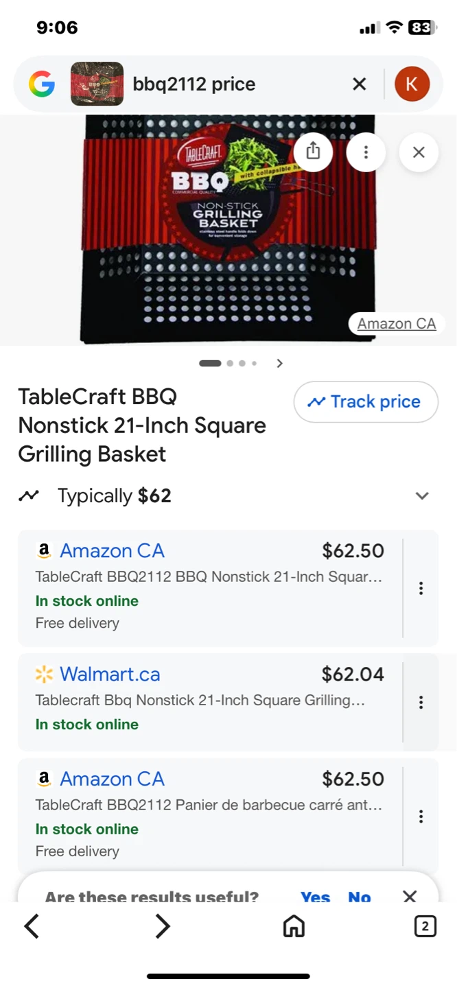 TableCraft Non-Stick BBQ Grilling Basket with Collapsible Handle - photo 2