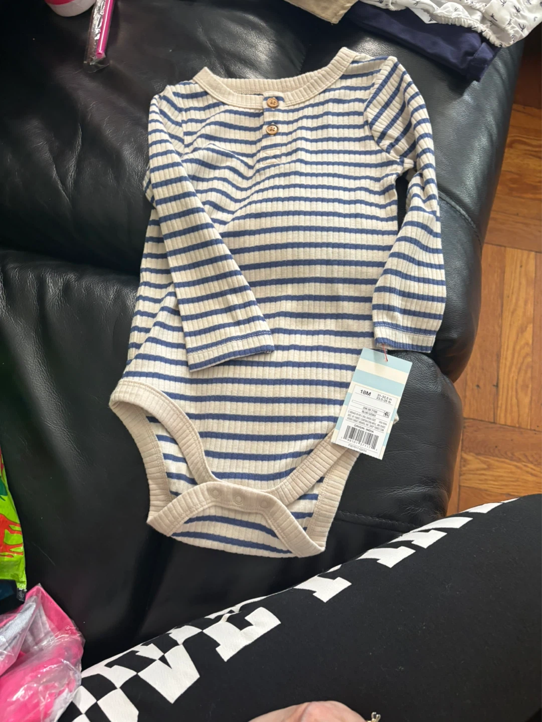 Cat & Jack Baby Boys' Striped Bodysuit 18M - photo 3