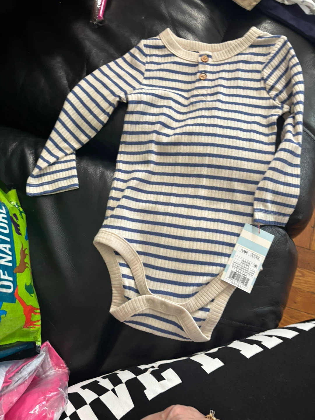 Cat & Jack Baby Boys' Striped Bodysuit 18M - photo 4