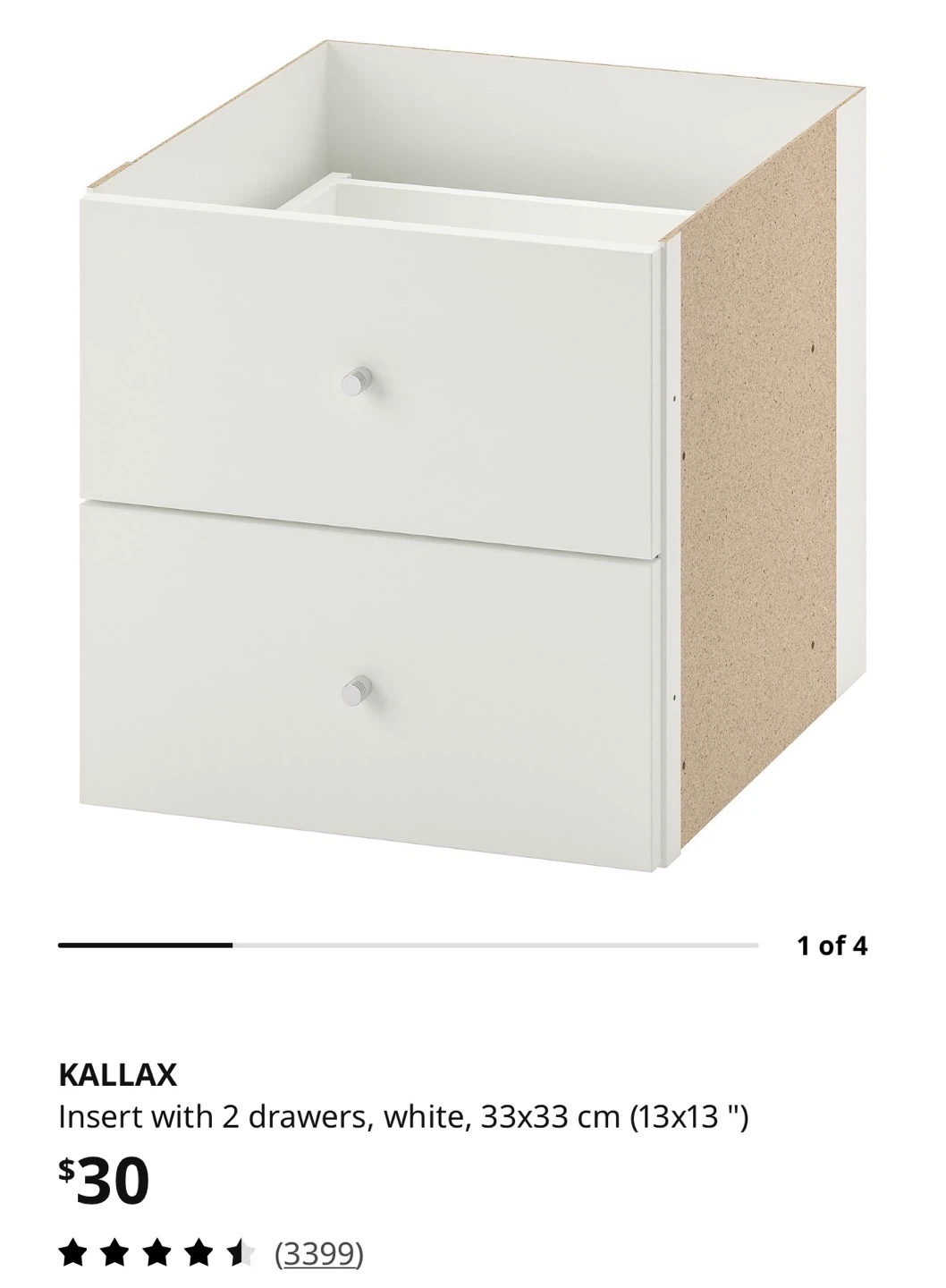 IKEA KALLAX Shelf Unit with 4 Drawers and 4 Storage Bins - photo 2