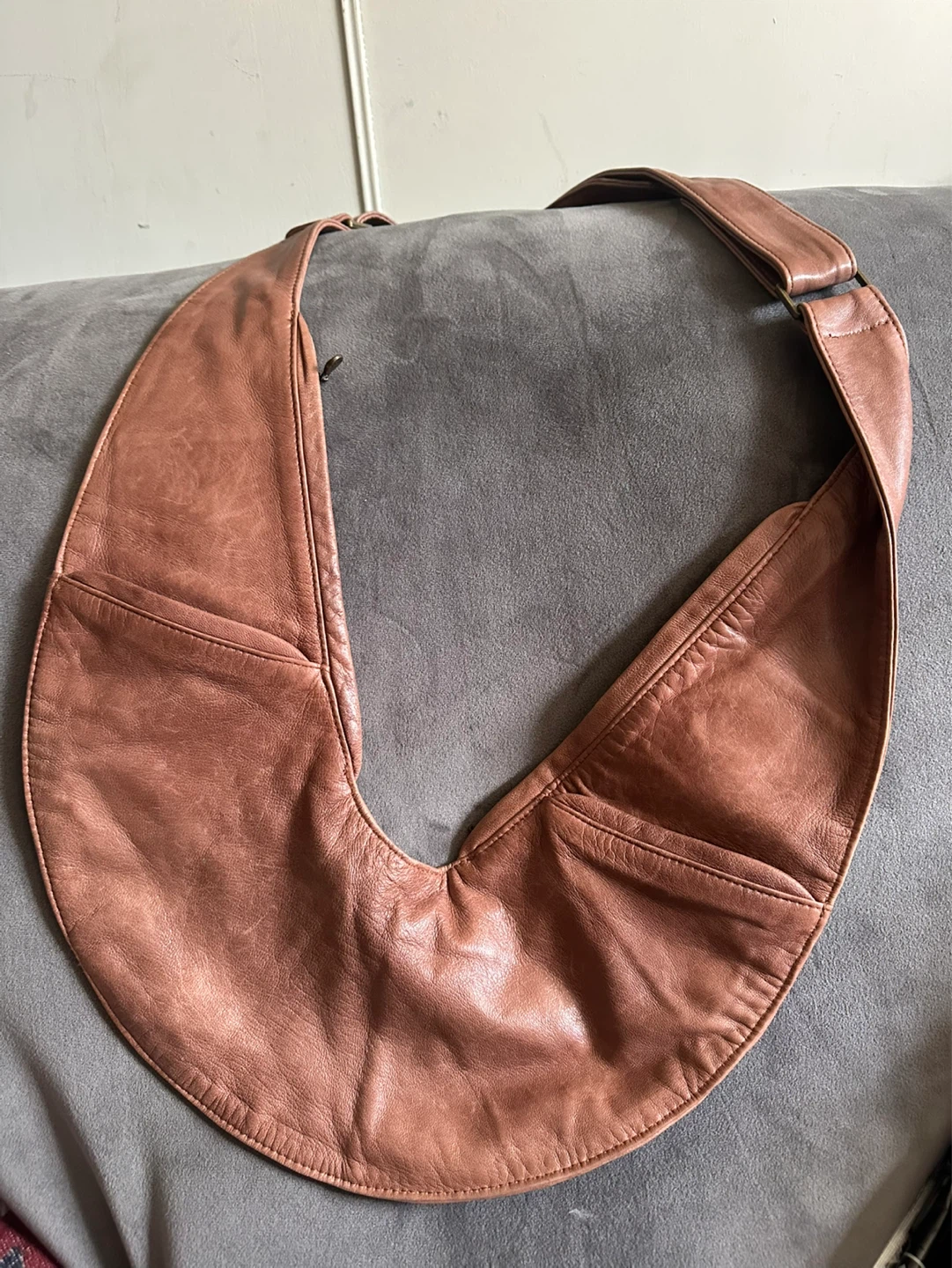 Sash Bag genuine leather crossbody sling purse