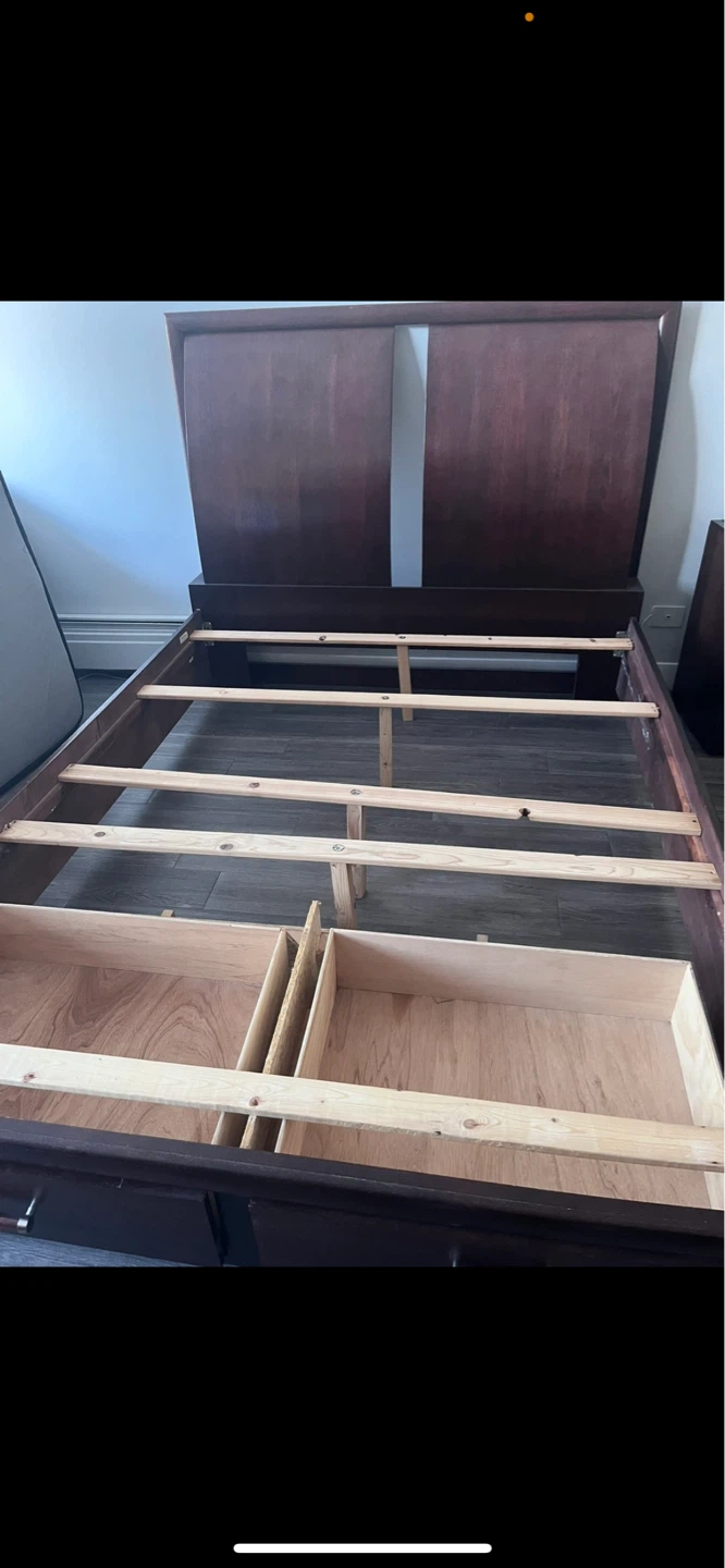Wooden Bed Frame with Drawers. Need gone this weekend - photo 4