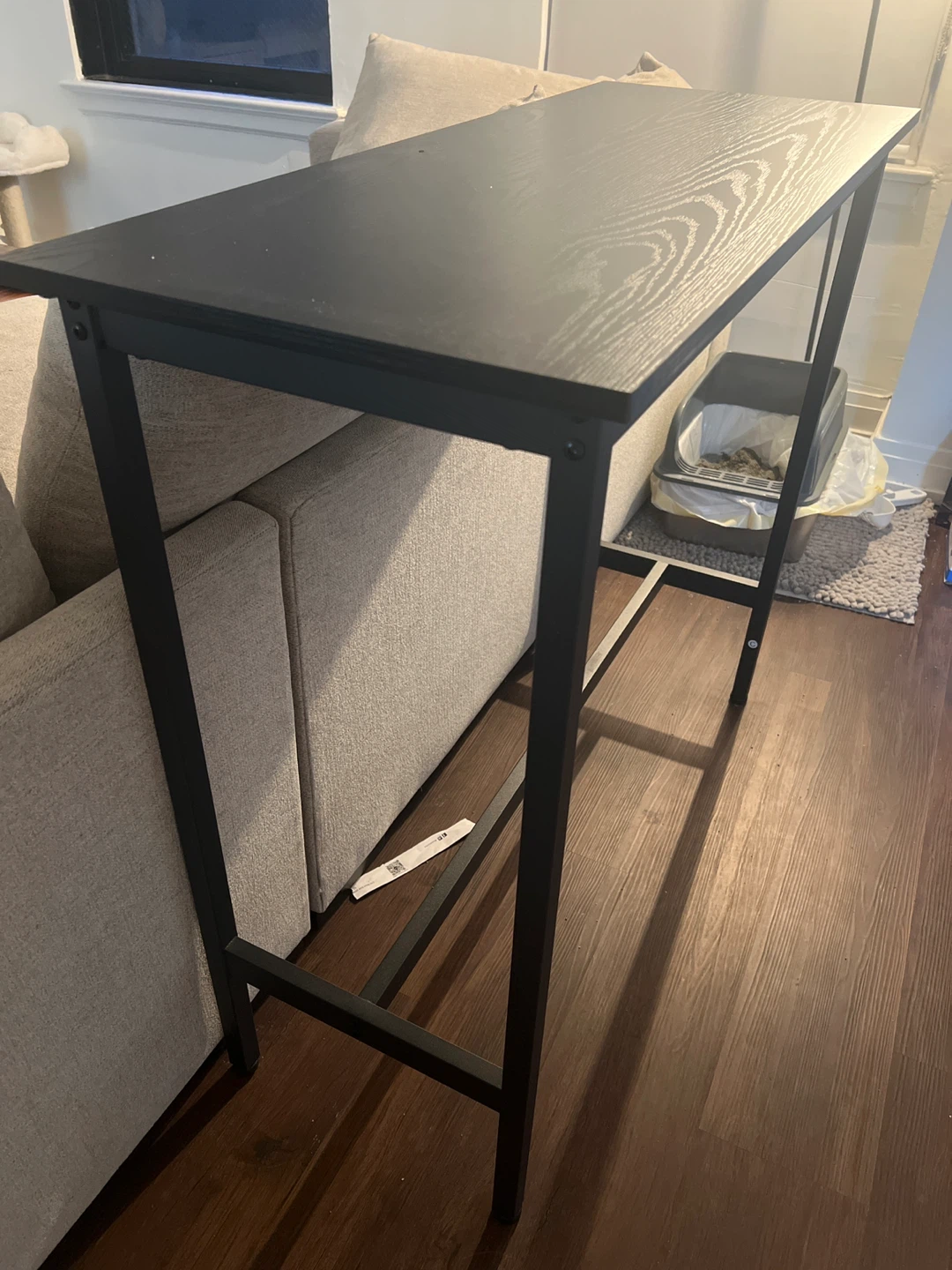Black Console Table with Metal Frame - photo 3