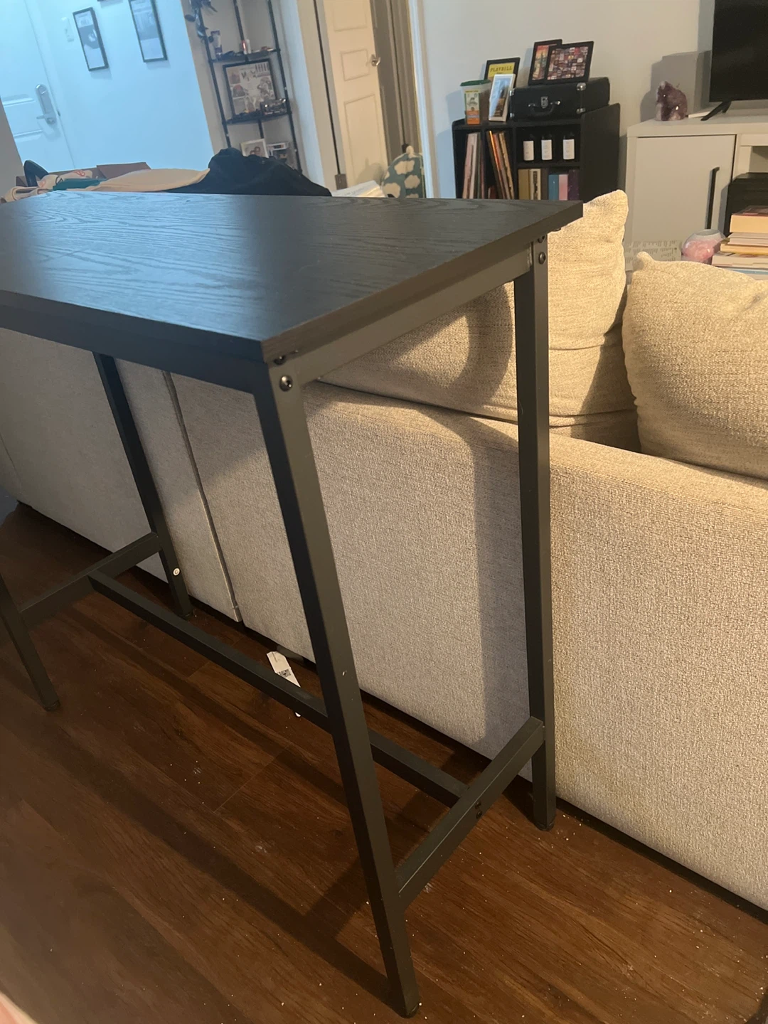 Black Console Table with Metal Frame - photo 2