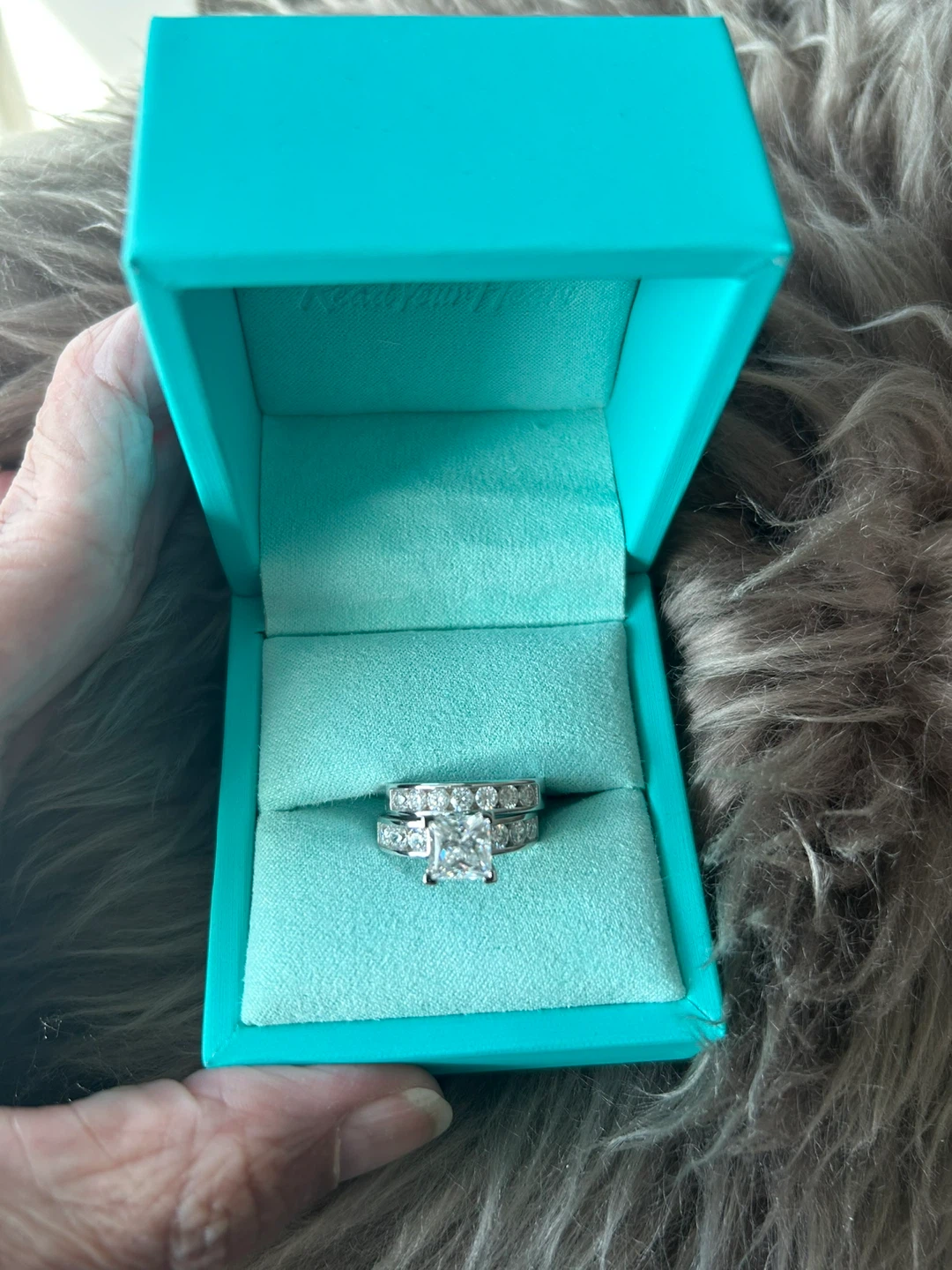 NEW Moisanite diamond ring set . Certificate papers sz 6 - photo 3