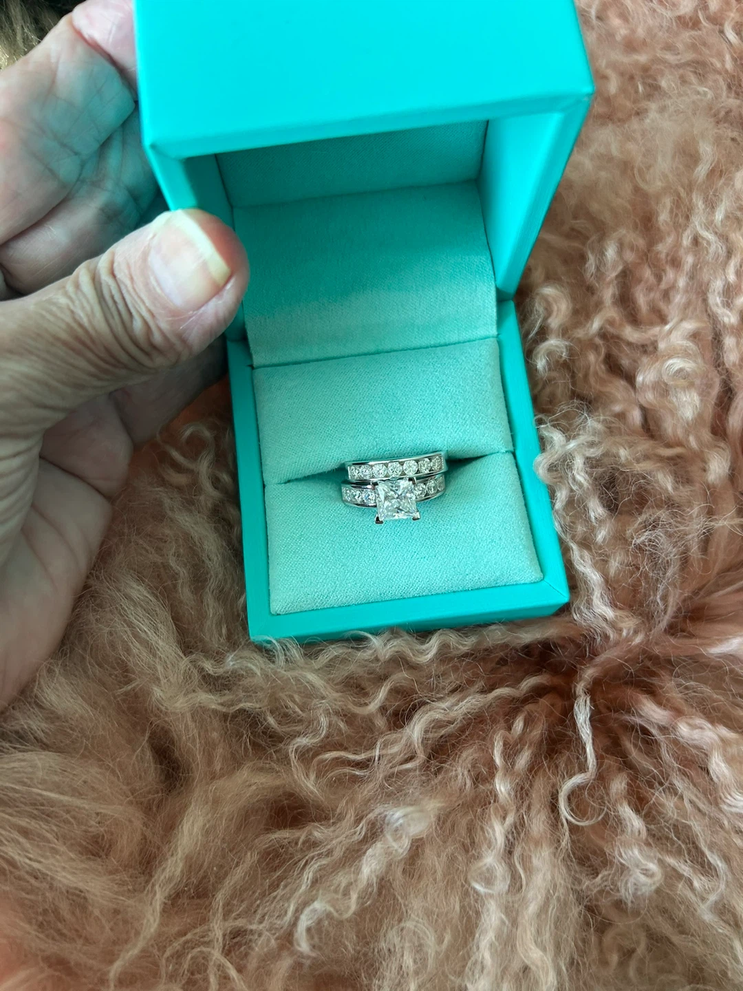 NEW Moisanite diamond ring set . Certificate papers sz 6 - photo 4