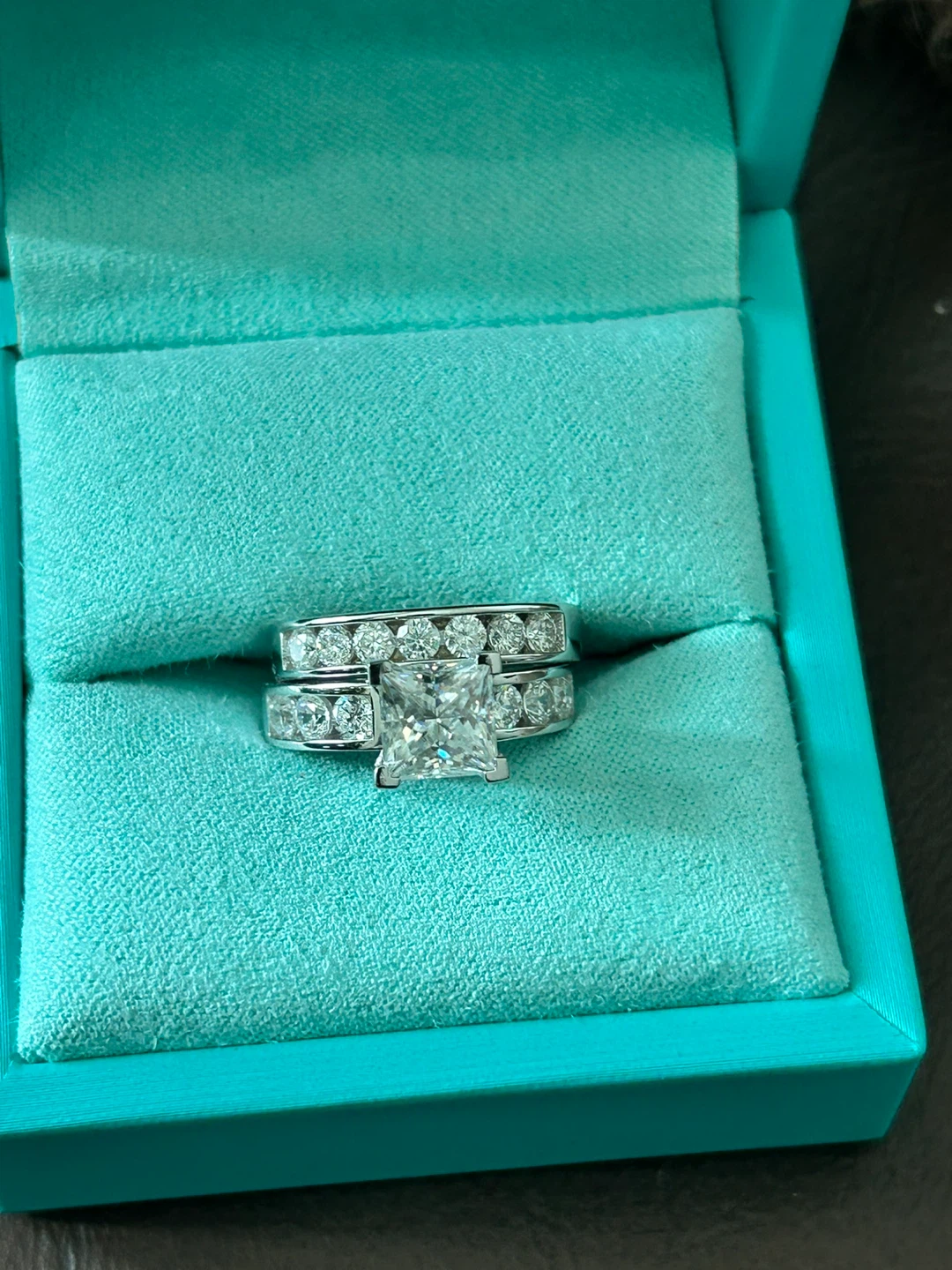 NEW Moisanite diamond ring set . Certificate papers sz 6 - photo 5