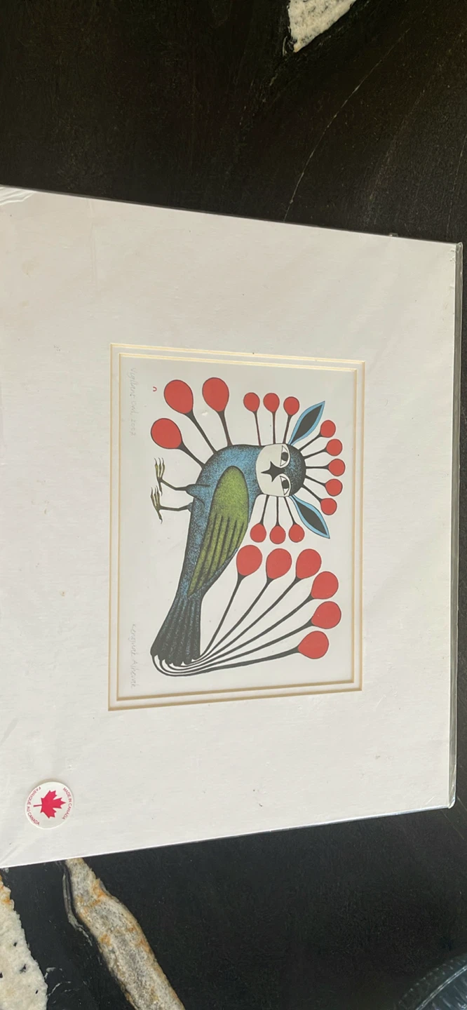 Vigilant Owl Art Print by Kenojuak Ashevak (2007)