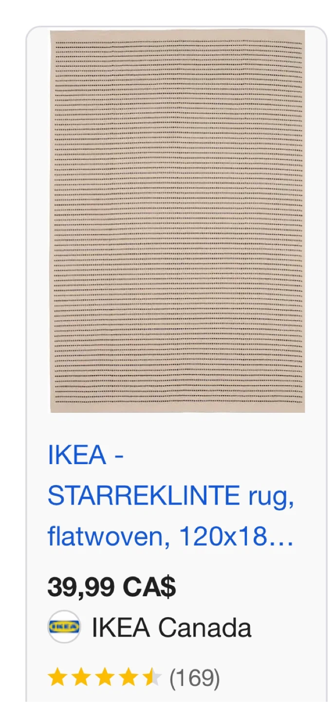 TWO IKEA Rugs - 120x180cm & 80x15cm