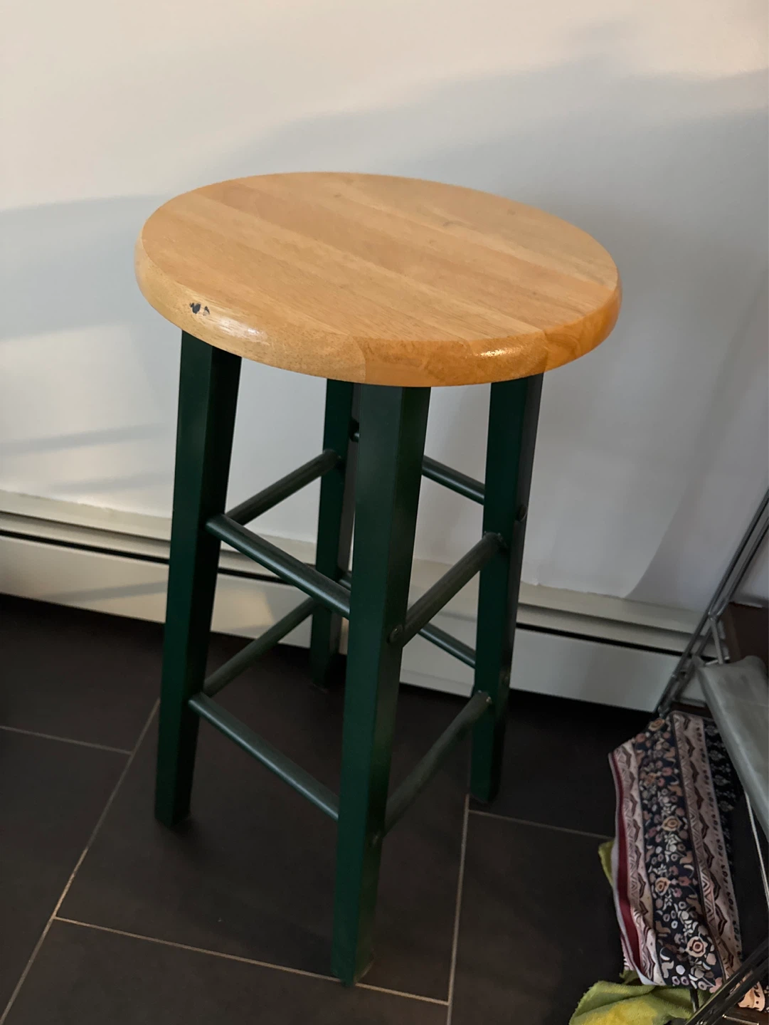 Wooden Seat Bar Stool - photo 2